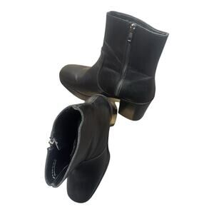 ASOS Black Ankle Bootie 10 Block Heel Boot Goblin Core Witchcore Whimsigoth